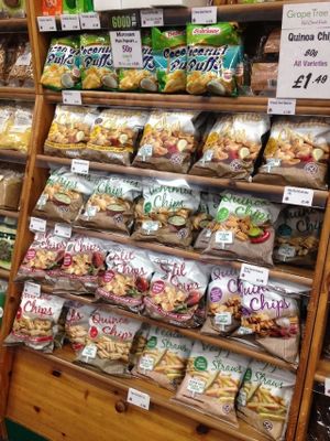 vegan crisps  at Grape Tree in Swansea