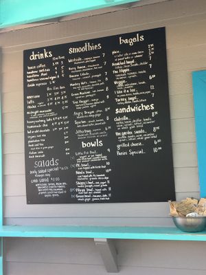 menu at Little Fish Coffee in Koloa