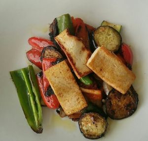 verduras a la plancha con tofu at El Rincon de Andres in Malaga