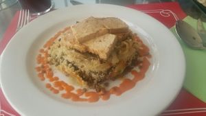 Timbal de quinoa y lentejas con chimichurri at El Rincon de Andres in Malaga