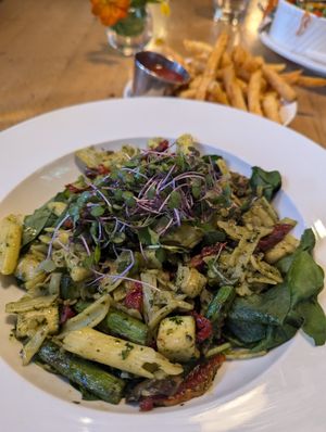 Veggie pasta no cheese at The Westside Local in Kansas City