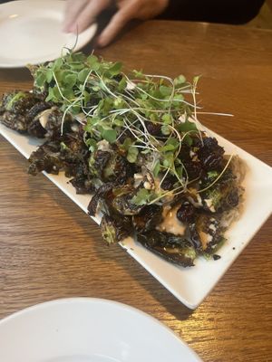 Crispy Brussels appetizerrs  at The Westside Local in Kansas City