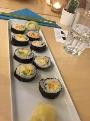 Who knew apples & mangos would make great Sushi! at Reflection Bar & Bistro in Winterthur