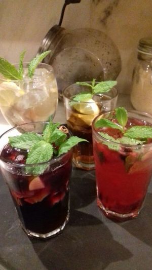 Some our drinks nas cocktails at Bruta Flor in Lisbon