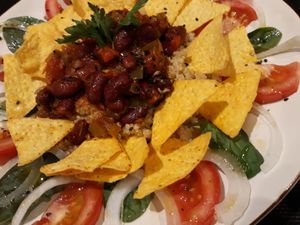 Tex Mex red stew beans! at Bruta Flor in Lisbon