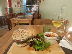 Veggie burger  at Bruta Flor in Lisbon