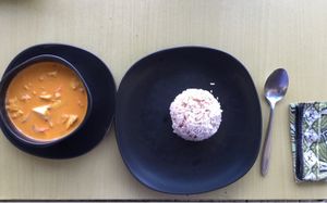 massaman curry with brown rice  at Blue Juice in Krabi