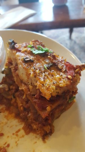 Went in here with some friends and had this amazing looking and tasting lasagne. It was raining outside but there was sunshine in my belly after demolishing this in about 17 seconds.  It tasted delicious and left me feeling warm and fuzzy inside. Comfort food at its best. I will definitely be going back in the very near future. Hats off to the chef. The staff were very friendly and helpful too.  at The Cran in Glasgow