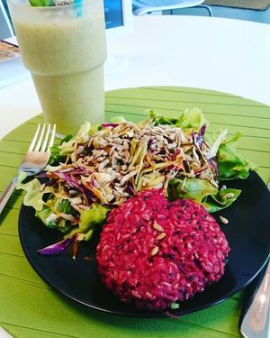 betroot burger, delicious ?  at Ekvilibro in Sintra