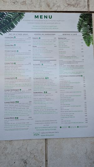 menu at Ekvilibro in Sintra