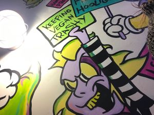 Awesome murals and artwork atmosphere  at The Hearty Hooligan in Hamilton