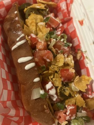 The loaded nacho dog was pretty good. Not the best loaded dog I have ever had but it was still pretty good and satisfied my craving.  at The Hearty Hooligan in Hamilton