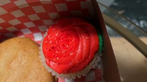 Vanilla raspberry cupcake was pretty good!   at The Hearty Hooligan in Hamilton