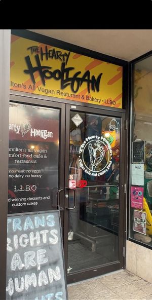 The front of the restaurant   at The Hearty Hooligan in Hamilton