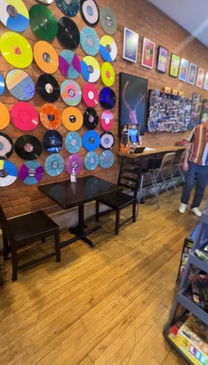 Inside infront of the dessert counter   at The Hearty Hooligan in Hamilton