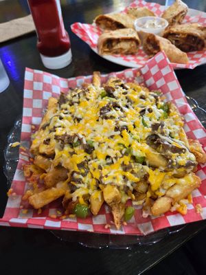 Philly loaded fries at The Hearty Hooligan in Hamilton