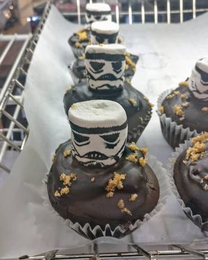 Stormtrooper cupcake! One of the many Star Wars creations on May the 4th at The Hearty Hooligan in Hamilton