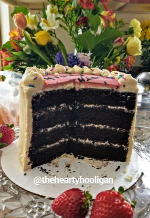 Chocolate peanut butter cake at The Hearty Hooligan in Hamilton