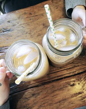 Iced lattes at The Hearty Hooligan in Hamilton