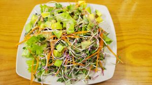 Sprouts and avocado salad at Vo Uu Chay in Hanoi