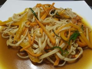 Soba noodles with teryiaki sauce and vegetables. at ProSushi in Tver