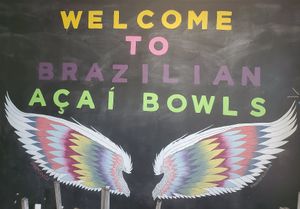 Inside art at Brazilian Acai Bowls in Bakersfield