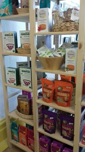 organic breakfast cereals, muesli, granola with many gluten free choices at 86 of Course in Chatham