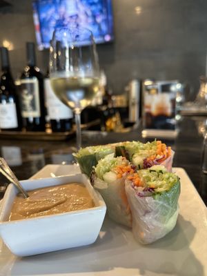 Veggie spring rolls   at Thailicious in Southlake