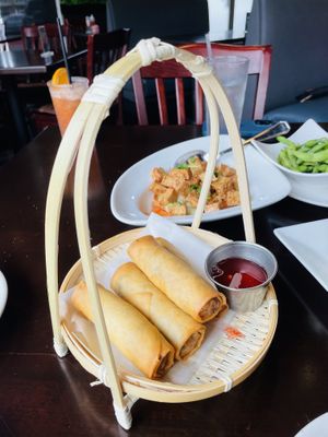Vegetable rolls  at Thailicious in Southlake