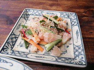 mushroom and pomello salad at Here & Now - Phu Nhuan in Ho Chi Minh City