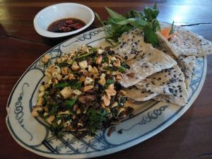Mushroom and tofu with rice paper at Here & Now - Phu Nhuan in Ho Chi Minh City