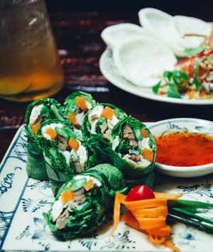 fresh vegetables rolls at Here & Now - Phu Nhuan in Ho Chi Minh City