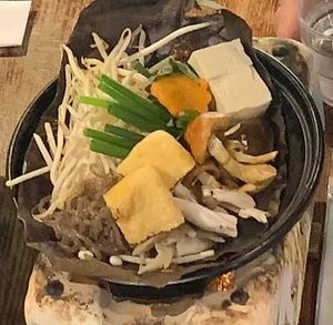 Vegetarian Yaki (as on menu, and I asked for vegan miso paste option) at Suzuya in Takayama