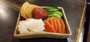 Side of pickles at Suzuya in Takayama