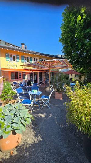 outdoor seating at Cafe Villino  in Prien