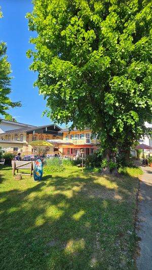 outdoor seating at Cafe Villino  in Prien