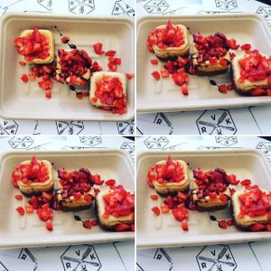 Cheezecake bites at Revolution Vegan Kitchen in Austin