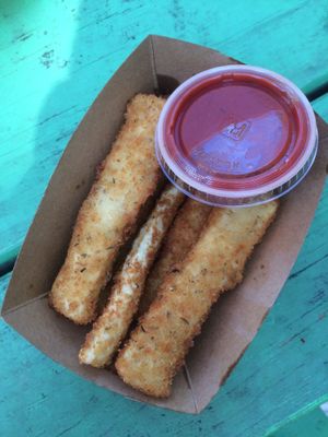 Notzarella sticks at Revolution Vegan Kitchen in Austin