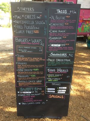 Menu at Revolution Vegan Kitchen in Austin