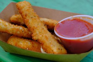 Notzarella cheese sticks  at Revolution Vegan Kitchen in Austin