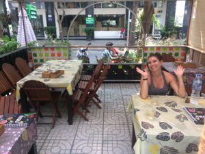 Outdoor patio at Sai Gon Pho Chay in Ho Chi Minh City