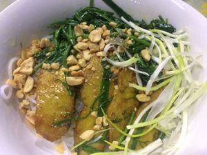 Noodles with veggies and tofu at Sai Gon Pho Chay in Ho Chi Minh City