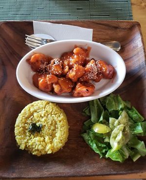 Buffalo brocolli at Lun-Haw Vegan Cafe in Cebu