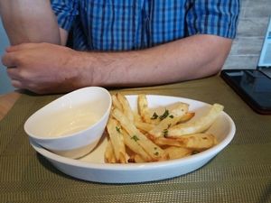 Air fried chips at Lun-Haw Vegan Cafe in Cebu