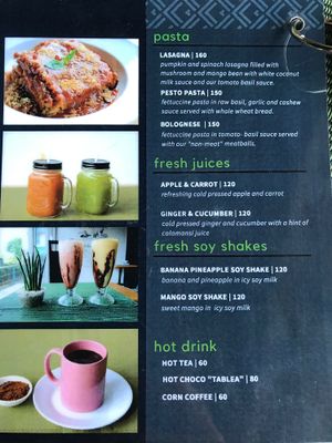 Menu page 3 at Lun-Haw Vegan Cafe in Cebu