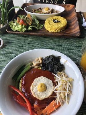 Vivinbap and Sisig  at Lun-Haw Vegan Cafe in Cebu