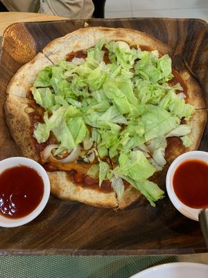 Vegan pizza  at Lun-Haw Vegan Cafe in Cebu