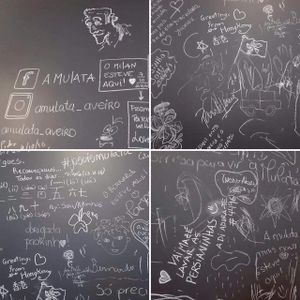 The memories wall. at A Mulata in Aveiro