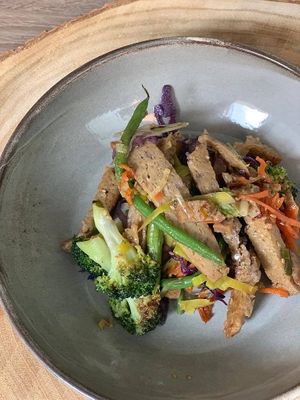 salad at La Cookessa Bio in Santa Maria De Palautordera