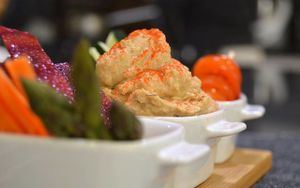 Hummus at La Cookessa Bio in Santa Maria De Palautordera